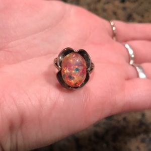 Sterling silver glass ring
